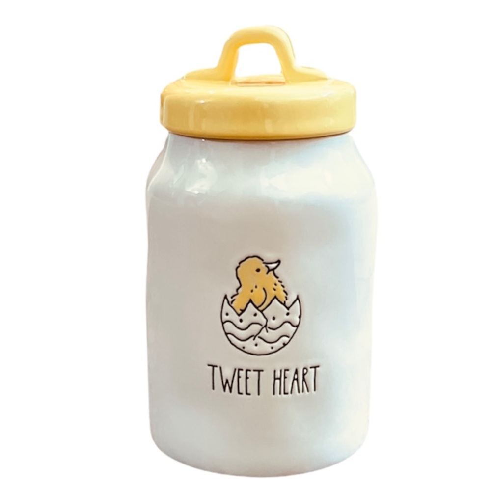 Rae Dunn Ceramic Canister Tweet Heart Easter New